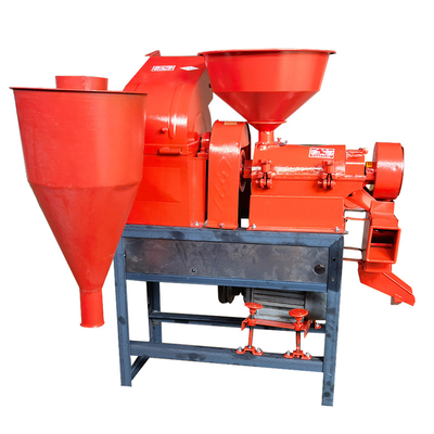 HUADA Rice Mill Industry 2 in 1 6N50 Rice Mill Machine Combined with 9FQ-200 Hammer Mill Crusher for Rice, Corn, Wheat, Maize and Spices